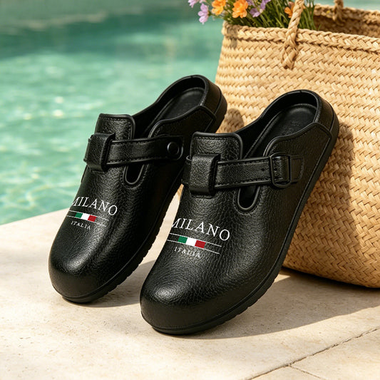 Unisex Lightweight Milano Italia EVA Slippers with Dual Fit Strap - ayq