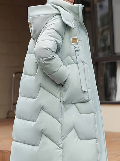 European and American winter thick jacket, new knee length jacket, loose fitting jacket for women
