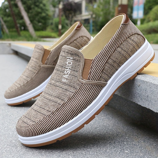 Men's Slip On Low Top Sneakers, All Seasons Outdoor Walking Camping Traveling