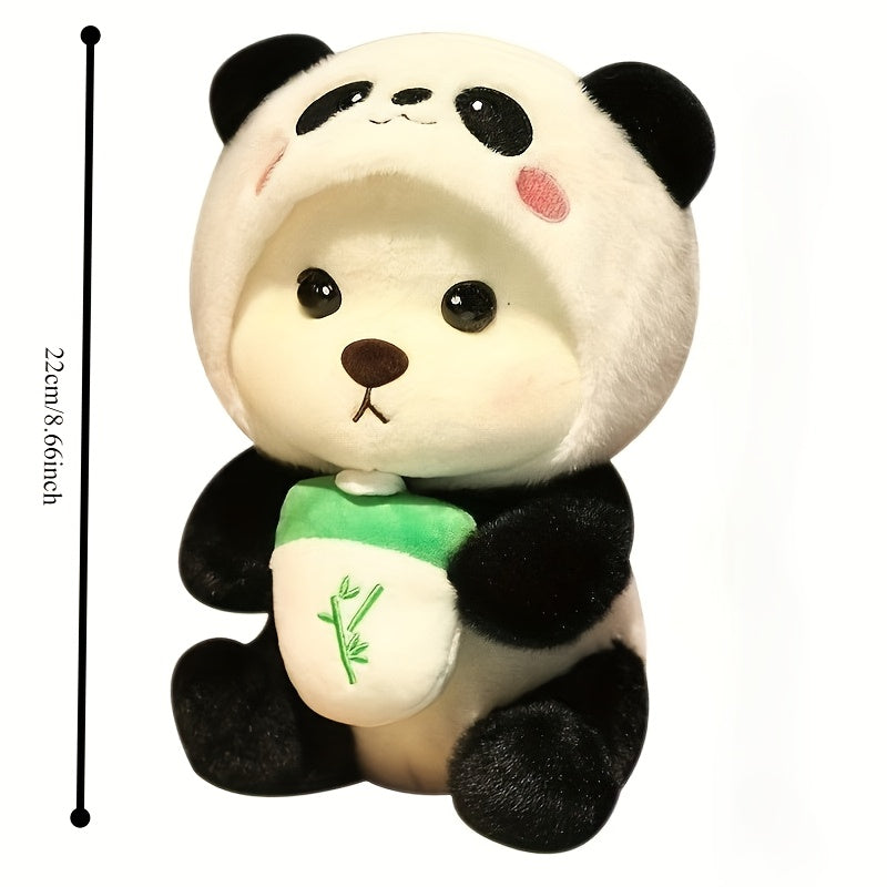 1pc Cute Teddy Bear Plush Doll Suitable for - Soft Panda & Teddy Bear Stuffed, Huggable Cloth Doll for Bedtime Companion, Birthday Gift for &