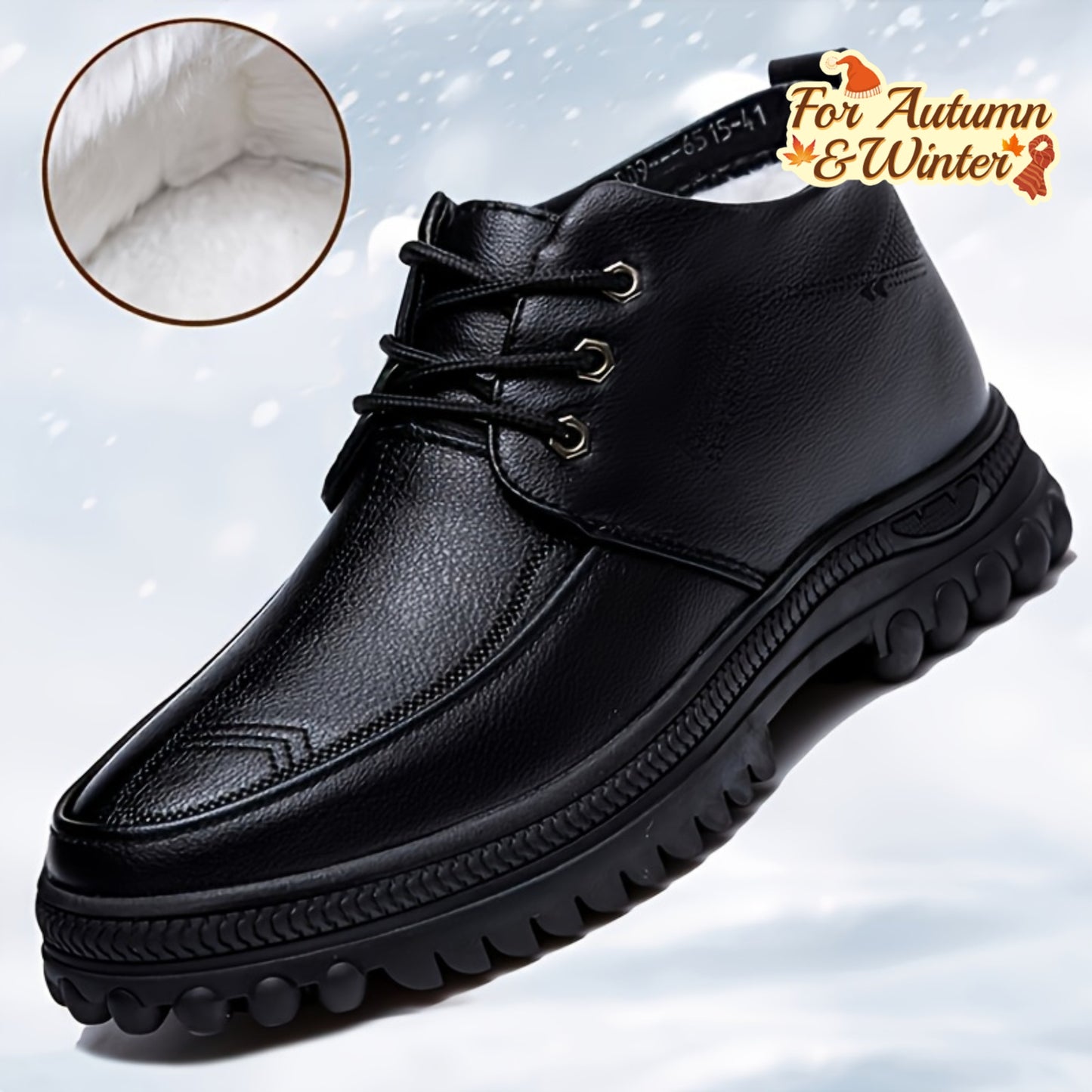 Men's Autumn and Winter Thickened High-Top High Quality Shoes with Lining, Dad Sneakers