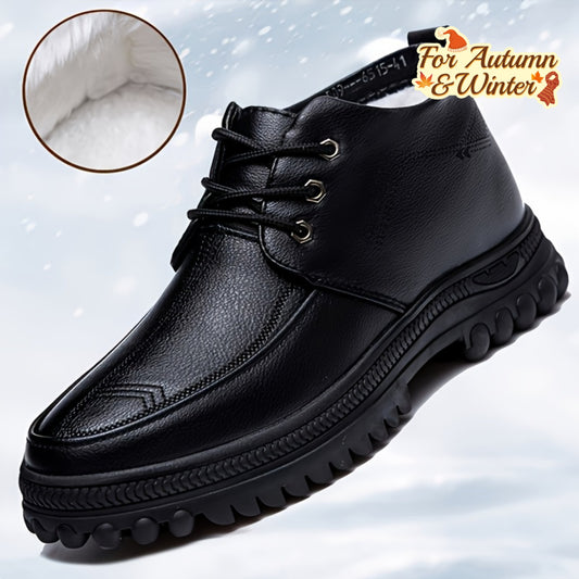 Men's Autumn and Winter Thickened High-Top High Quality Shoes with Lining, Dad Sneakers