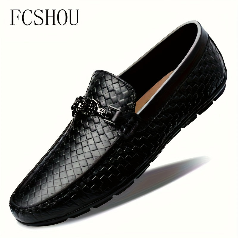 Handmade Men’s Vintage Leather Loafers Casual Slip-Ons
