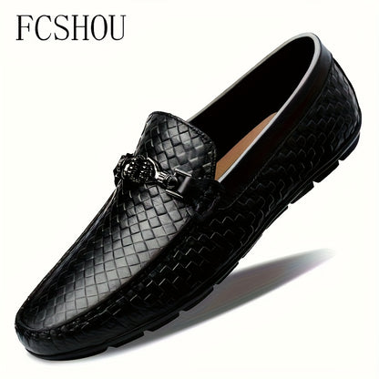 Handmade Men’s Vintage Leather Loafers Casual Slip-Ons
