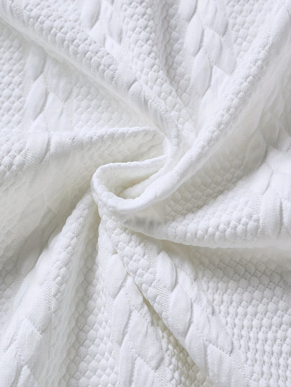 Men's Lightweight Bomber Jacket - White/Black Contrast & Dark Blue Piping, Machine-Washable Casual Coat with Button Closure, No- Design for Fall/Winter, Versatile Outerwear (Beige/Pink Shades Available) - Stylish & Breathable