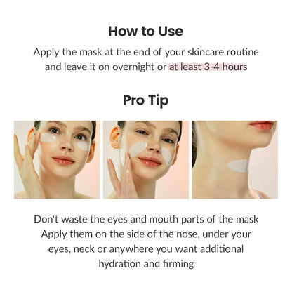 BIODANCE Bio-Collagen Real Deep Mask, Hydrating Overnight Hydrogel Mask, Pore Minimizing, Elasticity Improvement, 34G X4Ea