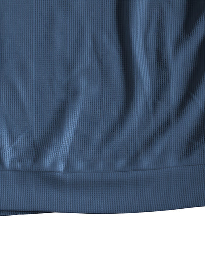 Տղամարդու երկարաթև մարզաշապիկ՝ խիտ վաֆլի տրիկոտաժից, աշնանային, իդեալական է առօրյա հագուստի համար