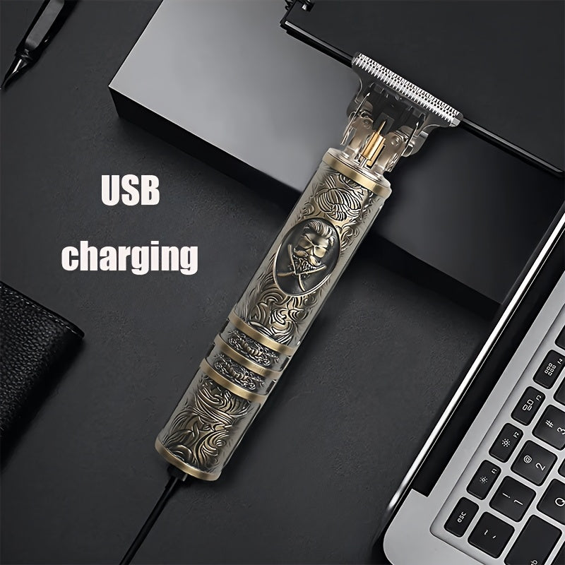 YAIAWISU Men's -Like Electric Hair Clipper & Beard Trimmer - USB- Operation, T-Shaped Blade with 4 Adjustable Speeds (Limited Combs), Self-Cleaning Design, Lithium-Free -Free Technology, All-in-One Hair Cutting