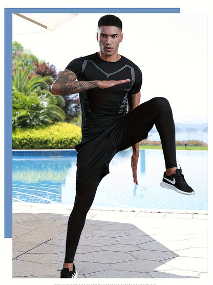 Men's Thin Quick-Dry Fitness Clothing for Night and Morning Basketball Sports Training - ayq