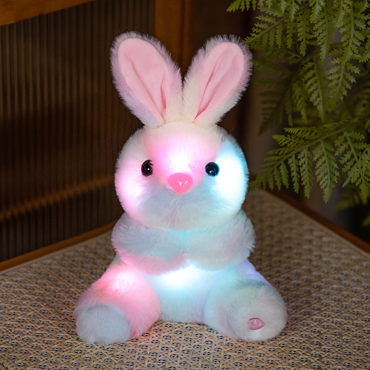 Light-Up Bunny Plush Toy - Soft & Adorable Glowing Rabbit Stuffed Animal, Perfect for Kids, Nighttime Comfort & Unique Home Decor - Cute Gift for Bunny Lovers, Night Light Decor | Glowing Stuffed Animal | Soft Texture