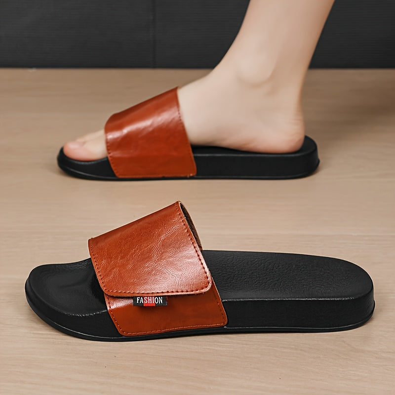 Men's Lightweight Casual Summer Slippers with Adjustable Strap