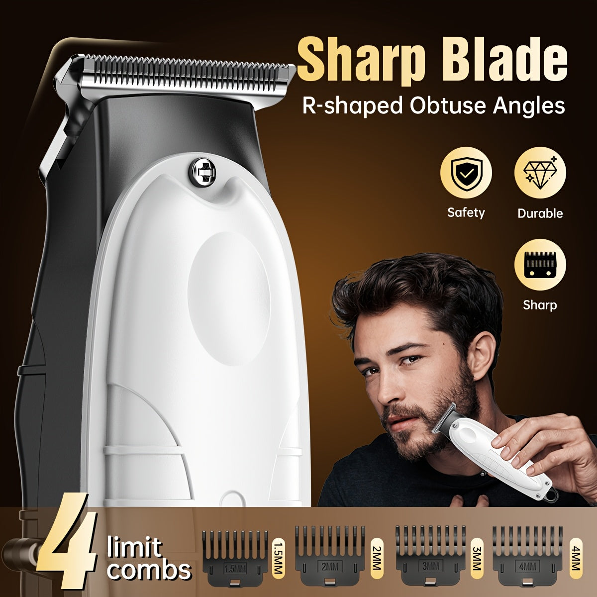 2pcs/3pcs Men's Electric Hair Clipper Set & Beard Trimmer Set. Home-use electric hair clipper + sculpting trimmer + reciprocating shaver. Haircutting, shaving, sculpting, and sideburn trimming. Christmas gift. for home, car,