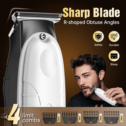 2pcs/3pcs Men's Electric Hair Clipper Set & Beard Trimmer Set. Home-use electric hair clipper + sculpting trimmer + reciprocating shaver. Haircutting, shaving, sculpting, and sideburn trimming. Christmas gift. for home, car,