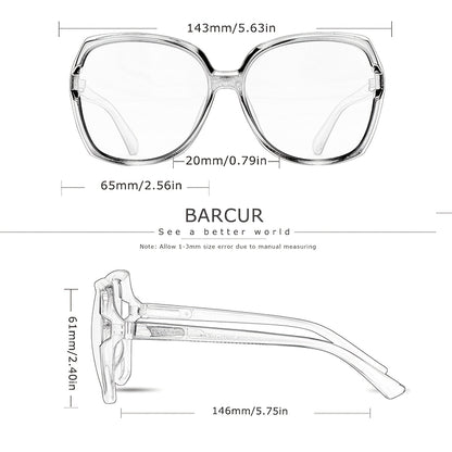 Oversized Gradient Polarized Sunglasses for Men & Women
