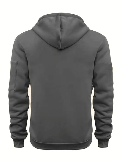 Men's Casual Hoodie with Zipper, Soft And Breathable Polyester Fabric, Machine Washable, Autumn/Winter Fashion