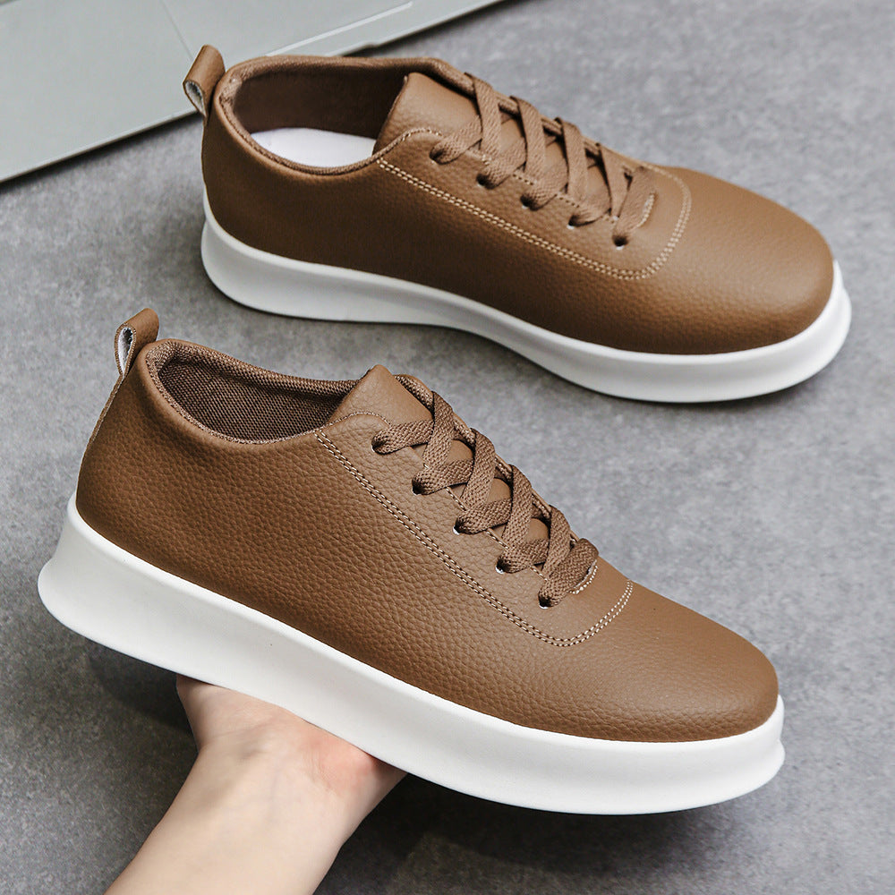 Men's Vintage Lace-Up Business Shoes Comfortable PU Leather