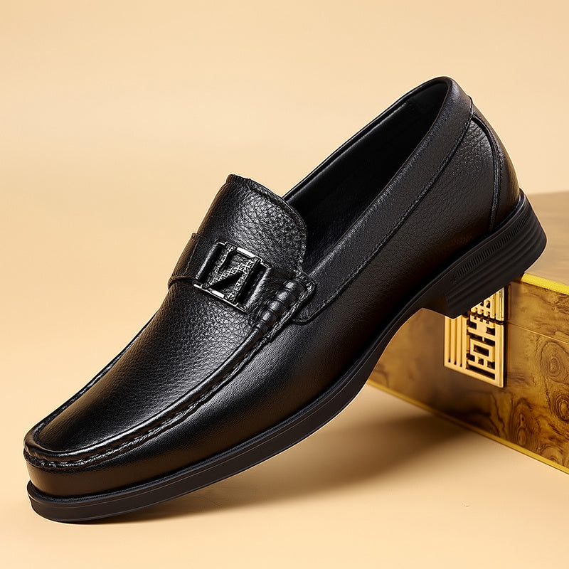 Men's Classic Breathable PU Leather Lace-Up Dress Shoes