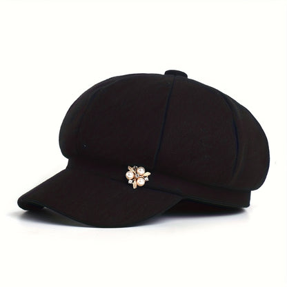 Women's Classic Warm Newsboy Beret Hat Lightweight Polyester