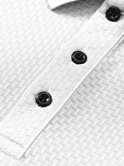 G884-DIOS Men's Short Sleeve Casual Summer Printed T-Shirt - Fashionable and Versatile Top, Geometric Design, Lightweight Golf Shirt - ayq