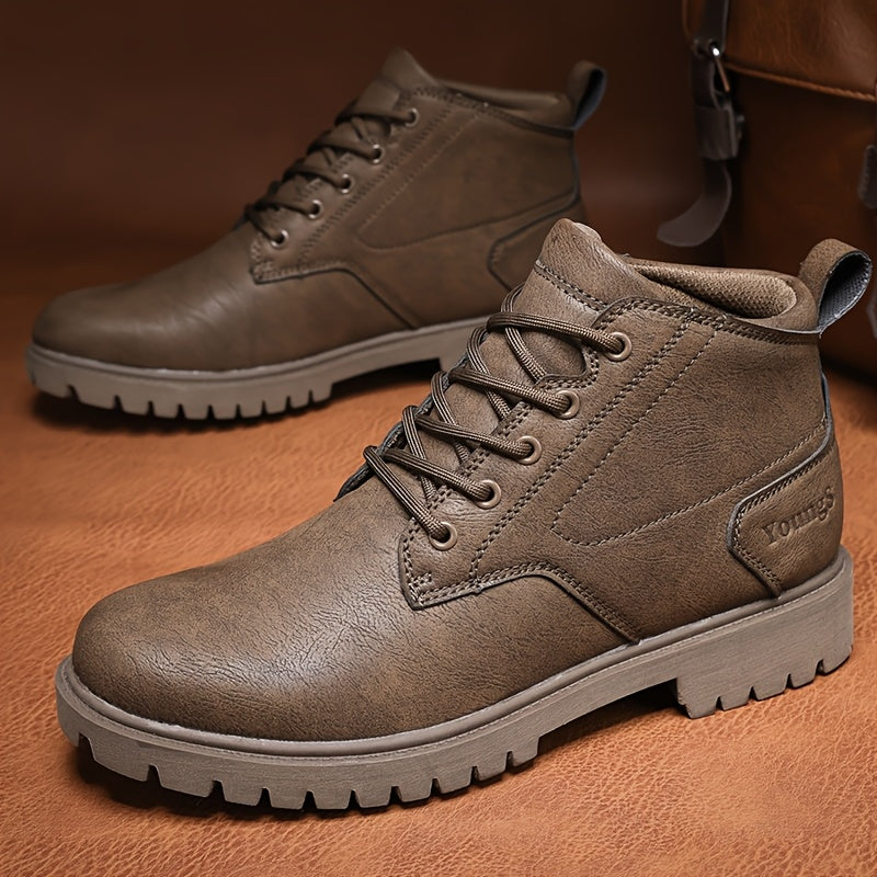 Men's High Top Oxford Shoes Soft Sole Non-Slip Boots