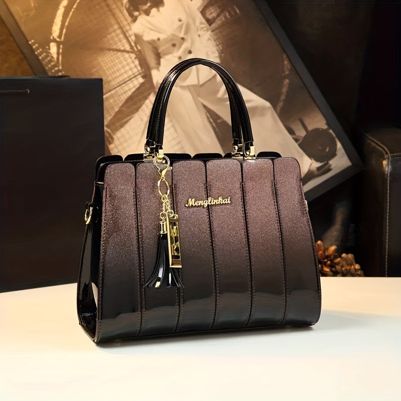 Vintage PU Leather Shoulder Bag with Removable Strap for Women