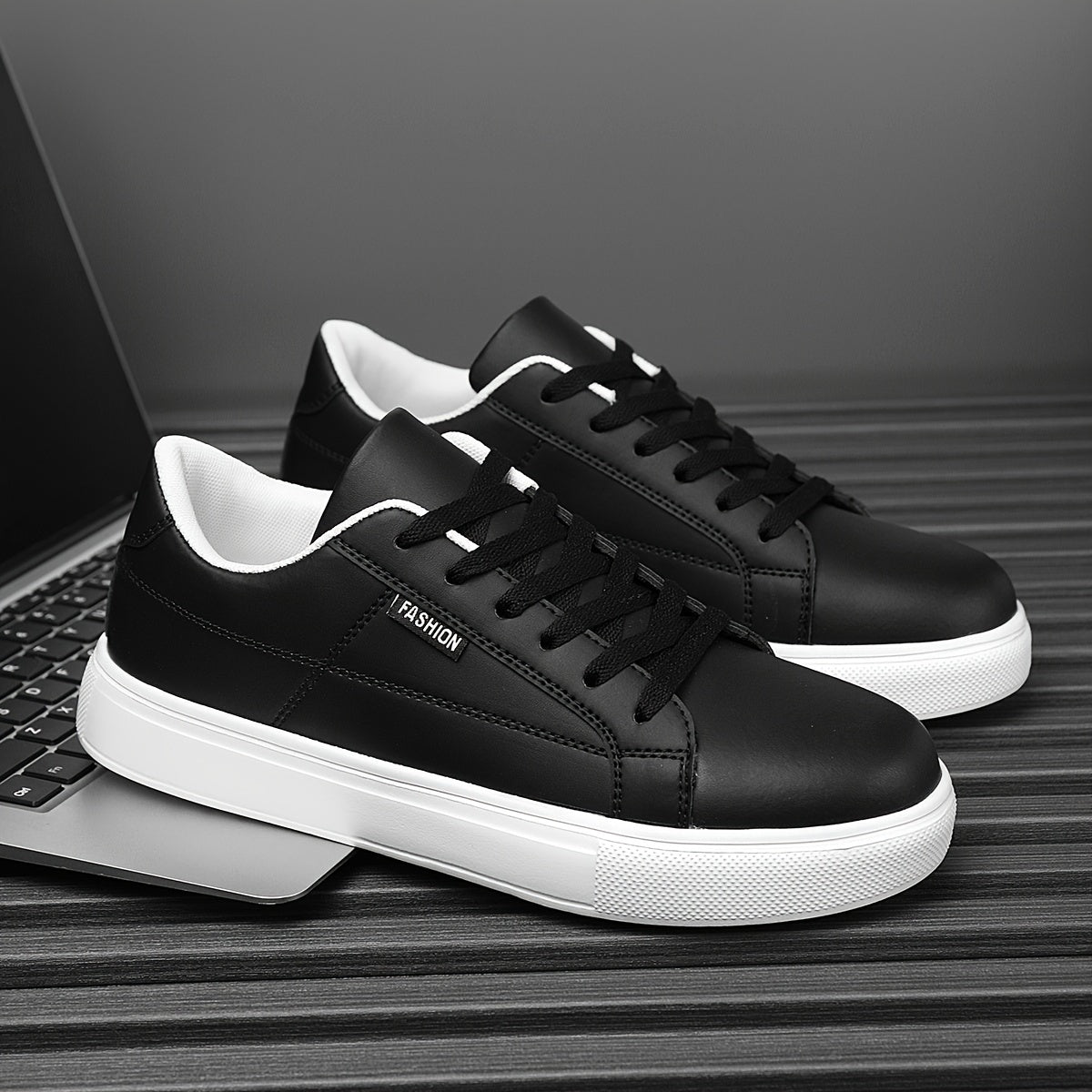 Men's Low-Top Sneakers with Cushioned Sole & Letter '' - - Urban Hiking Shoes Suitable for Daily Wear, Outdoor, Commuting - Lightweight Round-Toe Casual Sports Footwear - ayq