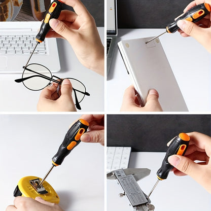 8-In-1 Precision Screwdriver Kit, a Versatile Manual Tool Set Featuring Interchangeable Bits, Suitable for Both Metal And Plastic, Designed As a Non-Electric Professional Repair Tool for Electronics And Computers.
