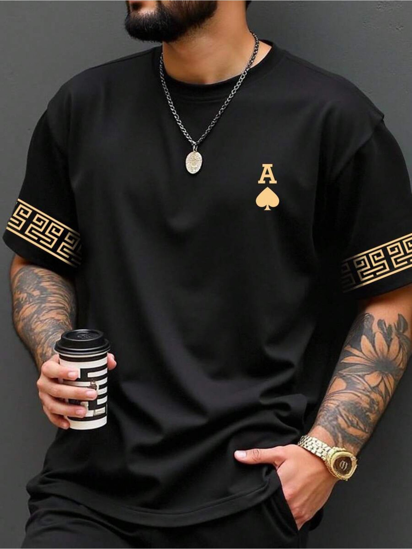 Men'S 3D Stylish Letter Print Short-Sleeve T-Shirt, a High-End Minimalist Casual Piece, Makes for a Perfect Gift for a Boyfriend Or Family Member - ayq