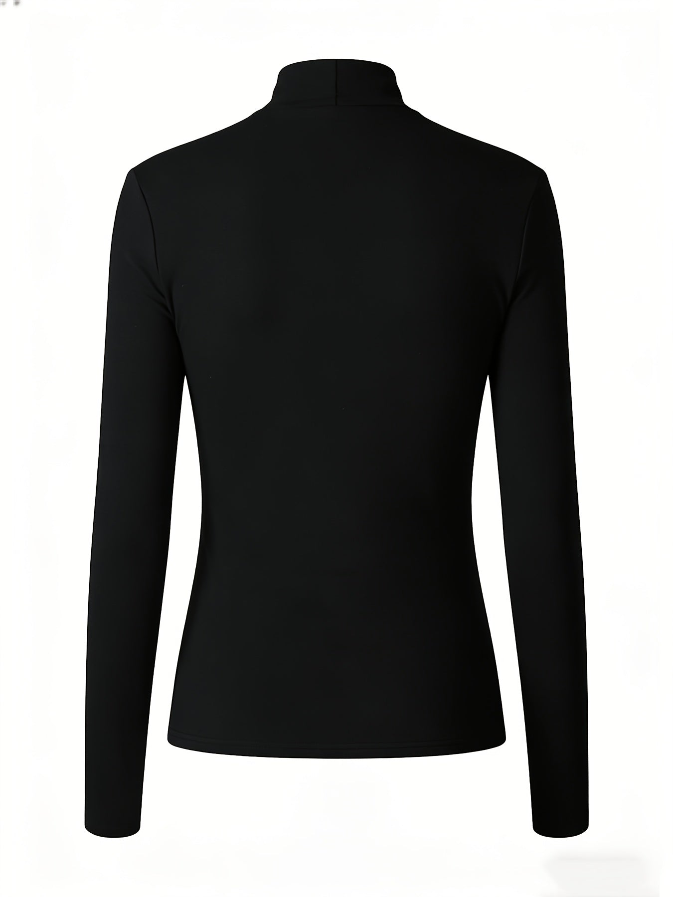 Women’s Gothic Style Long-Sleeve High-Neck Fitted T-Shirt