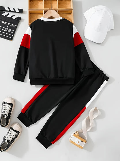 Boys Casual 2-Piece Polyester Suit Spring & Fall Outfit - ayq