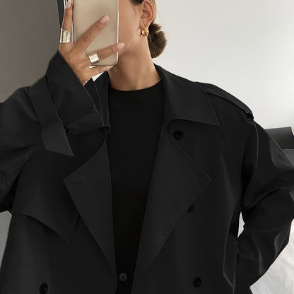 Կանացի գարուն/աշուն միագույն, պարզ, ազատ, առօրյա, կարճ, երկար թևքերով տրենչ-բաճկոն