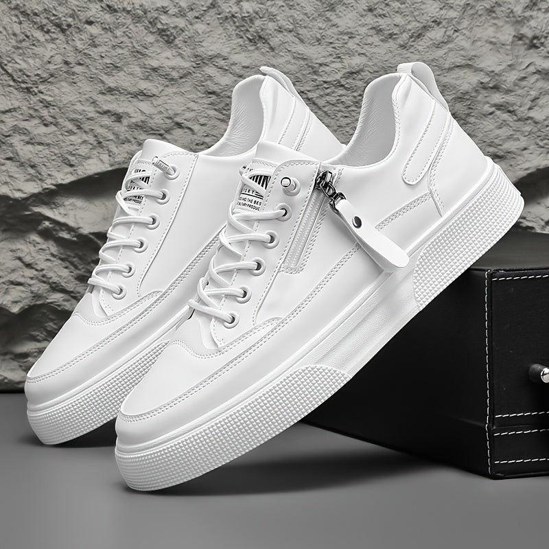 Men's Casual Side-Zip Sneakers Lightweight Low-Top Shoes