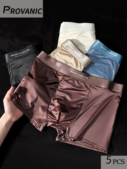 Men's 5-Pack Boxer Briefs with Lightweight Breathable Fabric