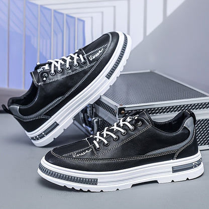 Men's Mid-Top Casual Sport Shoes with PU Upper