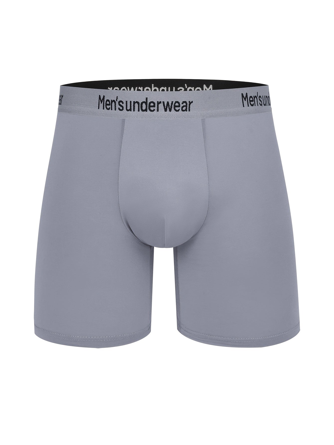 Men's Plus Size Long Briefs 4-Pack, Comfortable Polyester Blend
