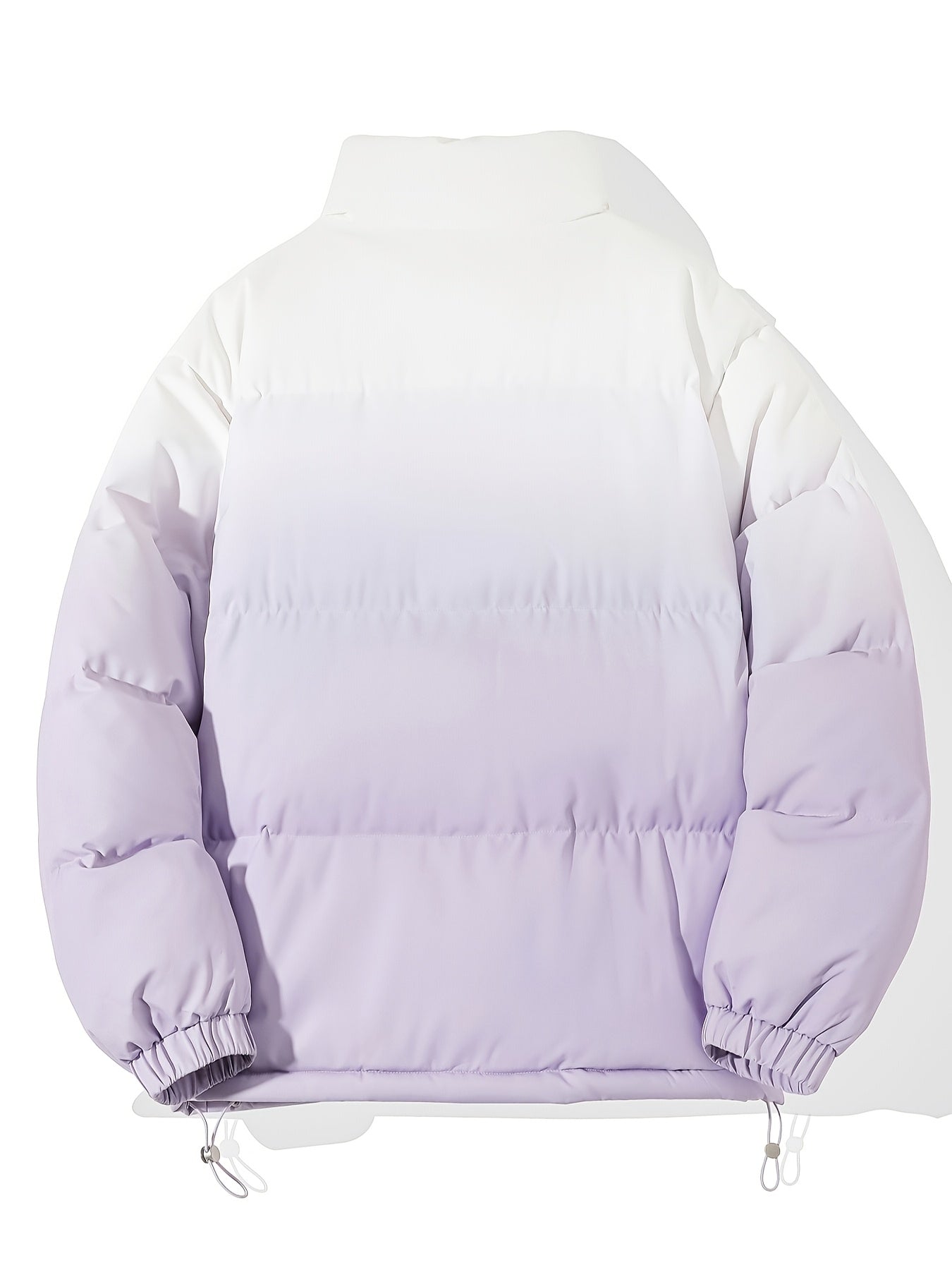 1 հատ տղամարդու փողոցային ոճի վերարկու՝ կանգնած օձիքով, այբուբենի նախշերով, սովորական չափսերով, լարերով, չձգվող գործվածքով պոլիեսթեր, 100% պոլիեսթերային լցոն, երկար թևքերով, ամենօրյա տաք, գրադիենտային բաճկոն՝ աշնանային և ձմեռային համար