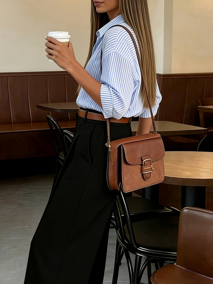 Elegant Solid Color Women's Long Pants with Pockets for Spring/Fall