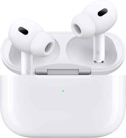 Apple Airpods Pro 2 Wireless Earbuds, Active Noise Cancellation, Hearing Aid Feature, Bluetooth Headphones, Transparency, Personalized Spatial Audio, High-Fidelity Sound, H2 Chip, USB-C Charging