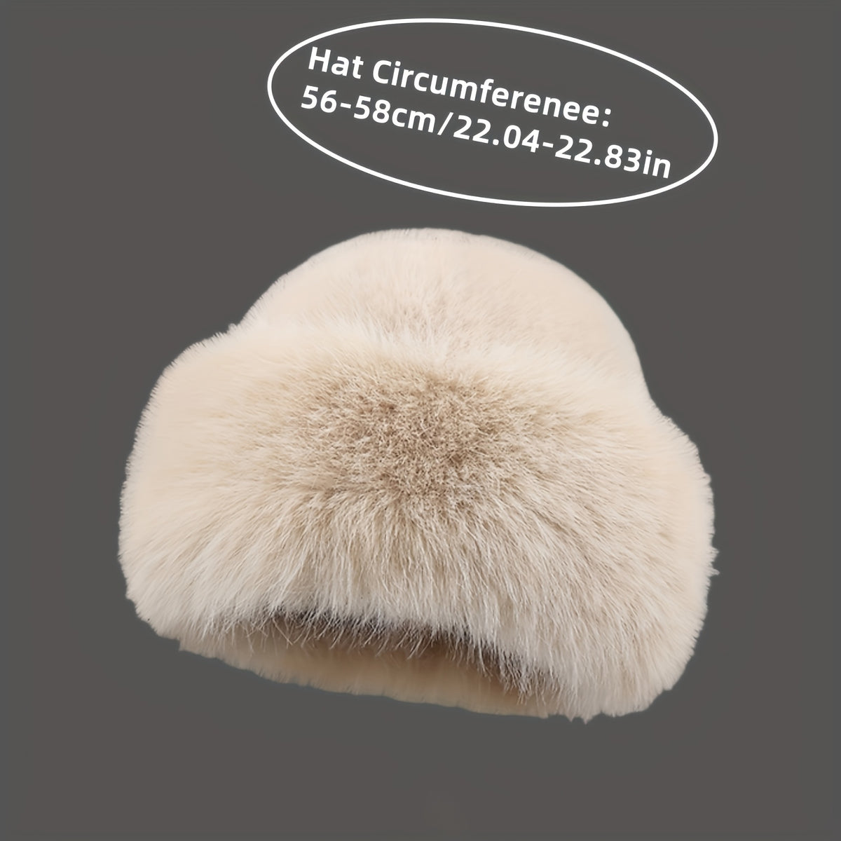 Women's Faux Fur Winter Bucket Hat, Soft Warm Thermal Hat