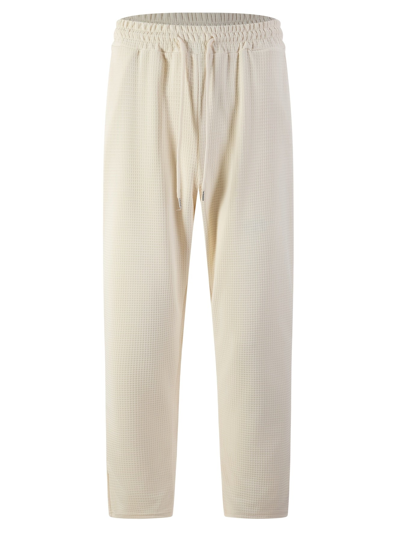 Men's Casual Knit Trousers with Elastic Waist and Pockets