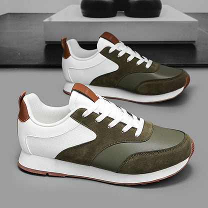 Men's All-Season Casual Sneakers with Breathable PU Upper