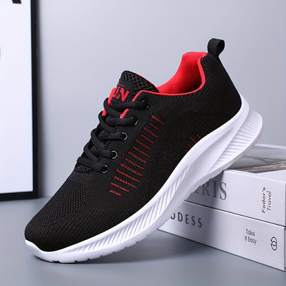 Men's Summer Lightweight Odor-Resistant Breathable Sneakers - Minimalist Lace-Up Training Shoes Suitable for Running, Gym & Casual Wear - Neutral Cushioning, Upper & Sole, Spring/Fall Transition Athletic Footwear - ayq