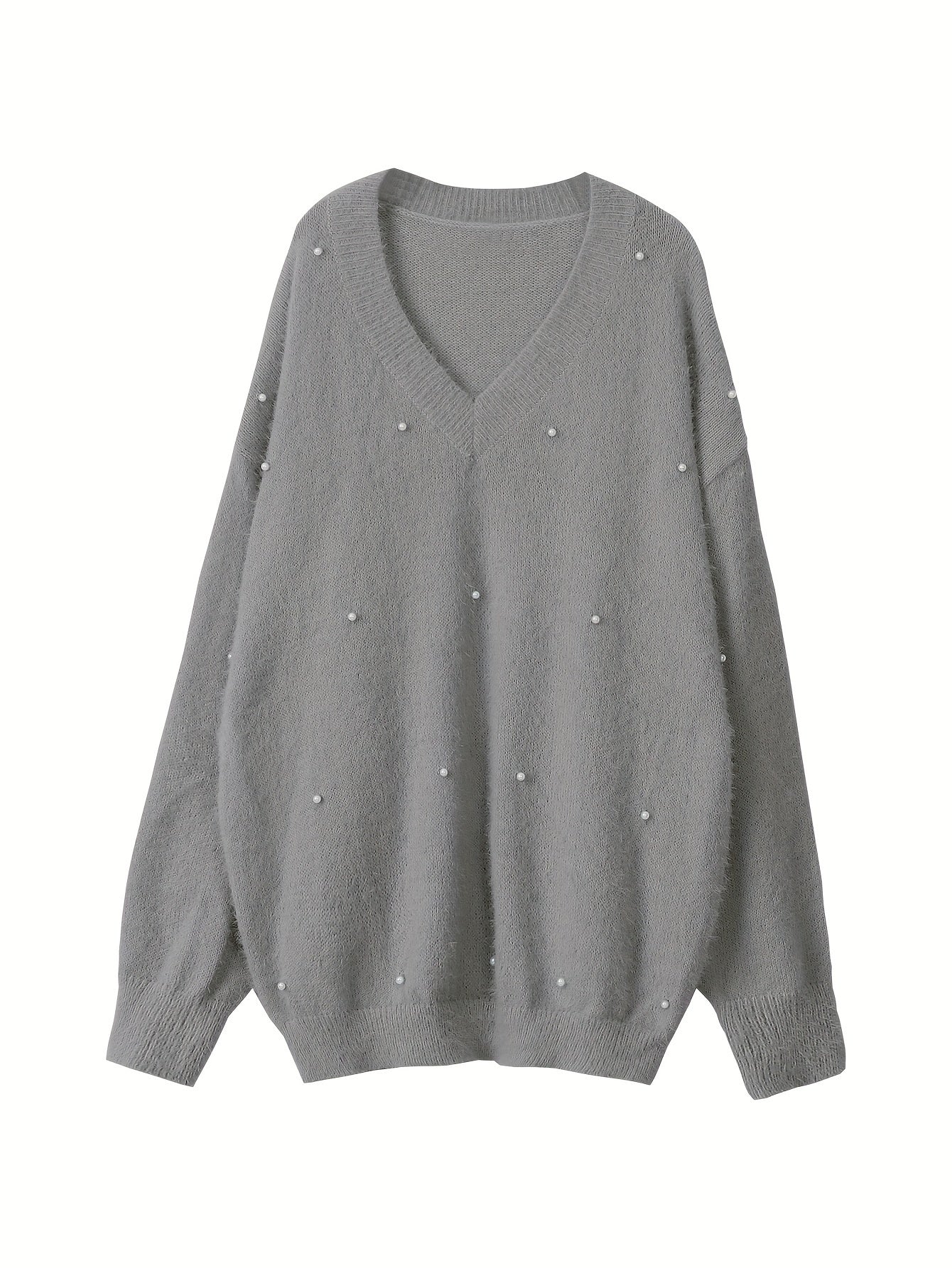 Մեծ չափս - Կանացի հարմարավետ դեղին V-ձև օձիքով սվիտեր՝ մարգարիտ կոճակներով և բրդյա եզրերով թևքերով - Ասիմետրիկ եզր, երկրաչափական նախշ, առօրյա ձմեռային սվիտեր առօրյա հագուստի համար, Ձմեռային հագուստ | V-ձև օձիքով սվիտեր | Մարգարիտ կոճակների մանրամասներ, Sw