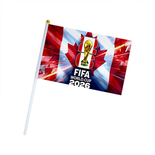 2026 World Cup Fan Handheld Banner with Canadian Maple Leaf - ayq
