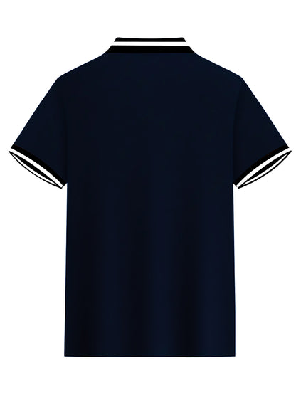 Summer Business Casual Outdoor Short Sleeve Trendy Men's Golf Shirt, Loose Fit Printed Top for Couples and Unisex Wearers - ayq
