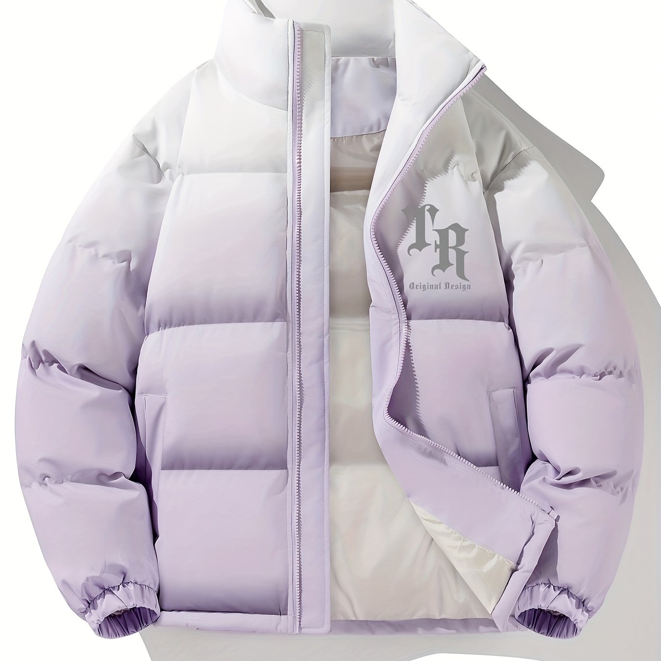 Տղամարդու գունային բլոկներով կարված բաճկոն - հարմարավետ բրդյա ծածկույթով ձմեռային բաճկոն՝ կանգնած օձիքով, կայծակաճարմանդով և բազմաթիվ գրպաններով՝ ամենօրյա հագուստի համար, ձմեռային բաճկոն, հաստ