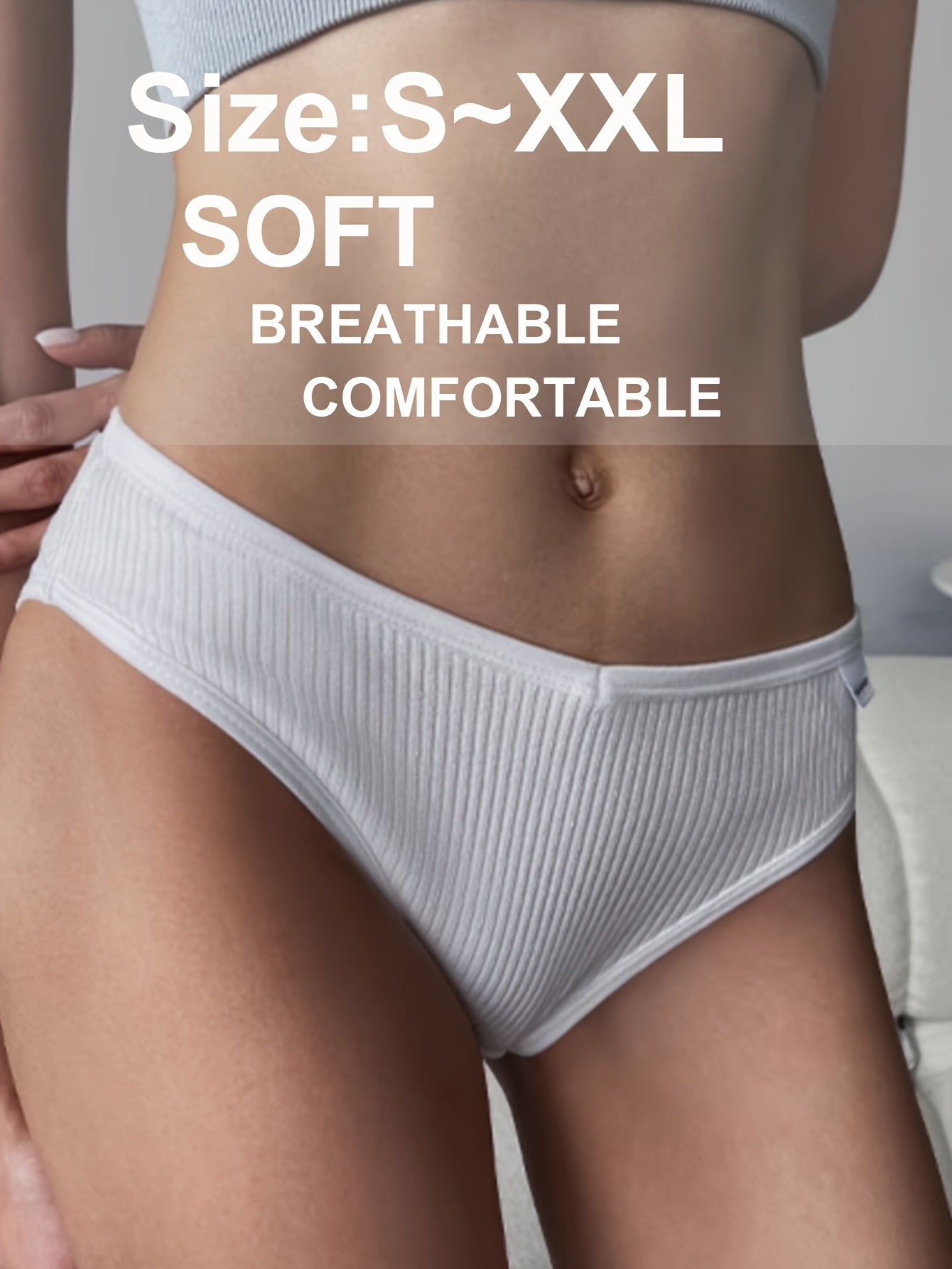 Set of 8 Women's Cotton Briefs with Comfortable Fit