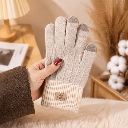 Unisex Winter Touchscreen Gloves, Soft Acrylic Knit, 6 Colors
