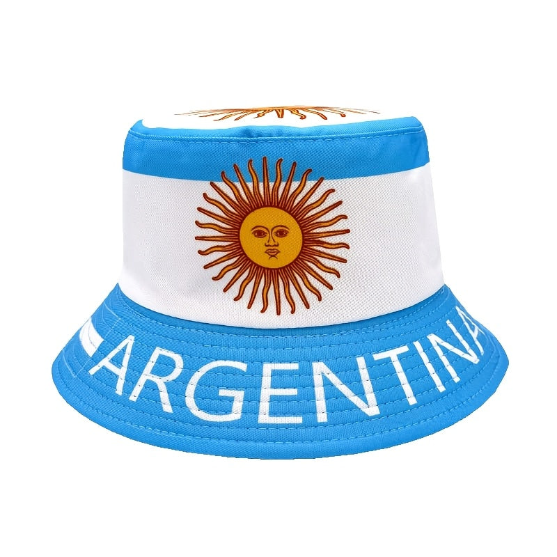 Men's Argentina Flag Bucket Hat - Lightweight, Wide Brim, Casual Outdo