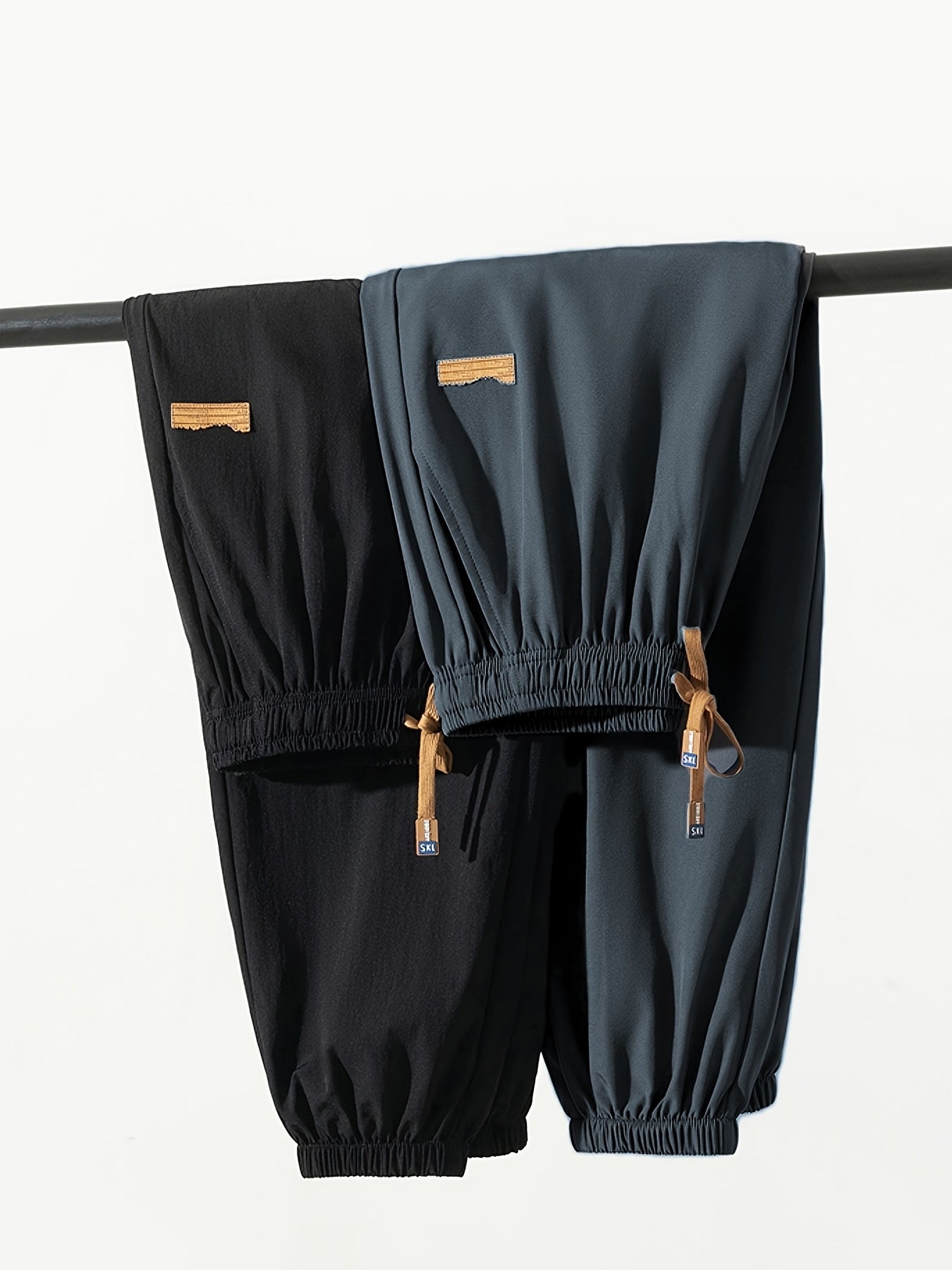 Men's Casual Loose Fit Sports Trousers, Breathable Polyester